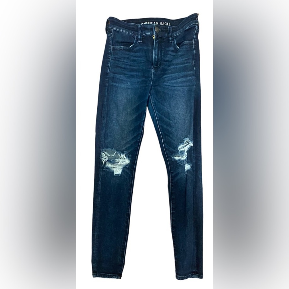 American Eagle Next Level Ripped High Waisted Jegging, Size 4 Short
